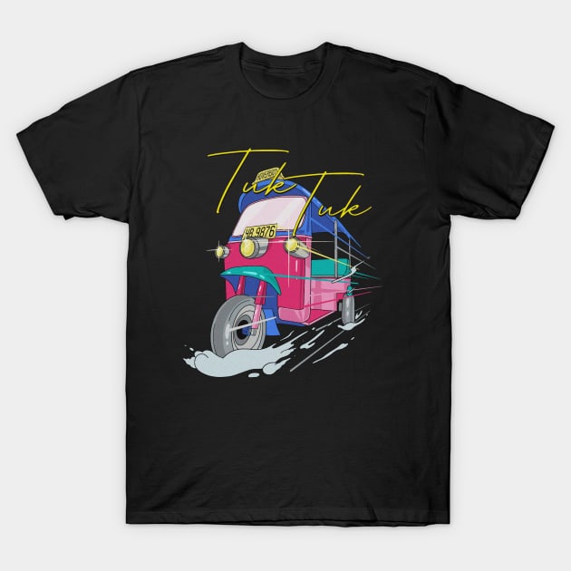 Tuk Tuk Illustration T-Shirt by Hoverboyy